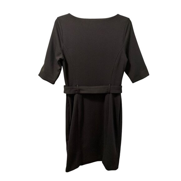 Banana Republic Black Tall 8 Sheath Dress With Belted Waist & 3/4 Sleeves Dress - Picture 11 of 11